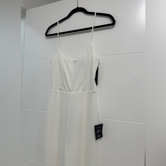 Lulus Cheers to Chic Ivory Sleeveless Wide-Leg Jumpsuit bridal wedding NWT S - Picture 12 of 17